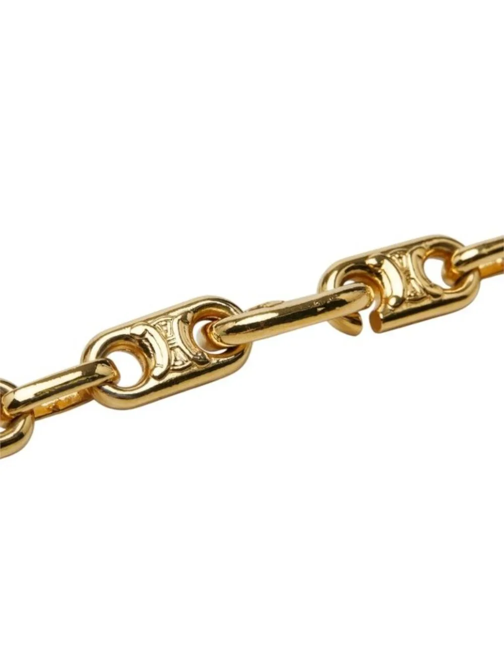 Celine Macadam Long Chain Necklace Gold Plated